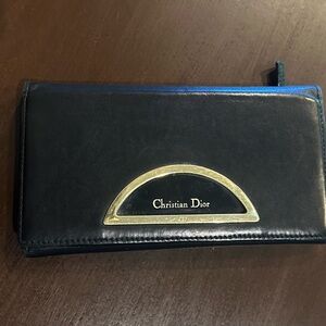 Dior Black lamb leather wallet